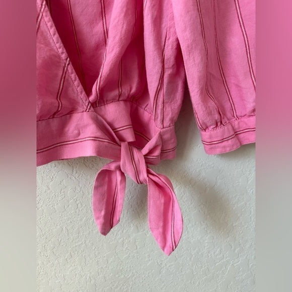 Madewell Wrap Top in Cecilia stripe size small - Picture 6 of 9